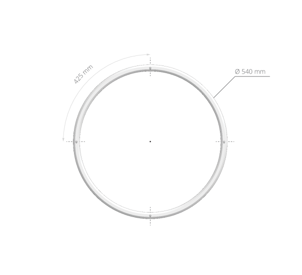 LED-Ringform Deckenleuchte im Kaskadendesign für moderne Innenräume